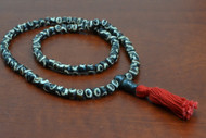 Swirl Tibetan Buddhish Buffalo Bone Mala Prayer Beads 6mm