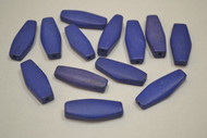 Dyed Cobalt Blue Buffalo Bone Tube Beads 1 1/4"