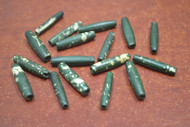 Dyed Green Buffalo Bone Tube Beads 1"
