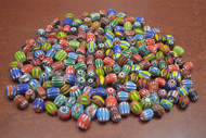 300 Pcs Assort Mix Chevron Glass Beading Beads 10mm
