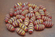 60+ Pcs Red Tube Lampwork Glass Beads