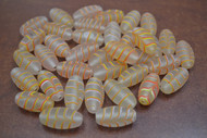 60+ Pcs Peach Tube Lampwork Glass Beads