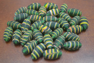60+ Pcs Green Tube Lampwork Glass Beads