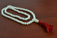 Carved White Tibetan Buddhish Buffalo Bone Mala Prayer Beads 6mm