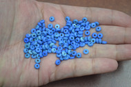 Dyed Blue Round Buffalo Bone Beads 4mm