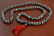 Circle Stripe Tibetan Buddhish Buffalo Bone Mala Prayer Beads 10mm