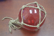 Red Reproduction Glass Float Fishing Ball 5"