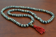 Stripe Tibetan Buddhish Buffalo Bone Mala Prayer Beads 8mm