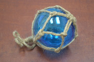 Blue Reproduction Glass Float Fishing Ball 4"