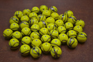 100+ Pcs Yellow Round Lampwork Glass Beads 15mm
