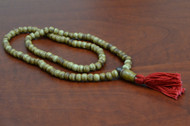 Coffee Brown Tibetan Buddhish Buffalo Bone Mala Prayer Beads 6mm