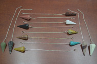 12 Pcs Assort Agate Gemstone Crystal Pendulum Pendants