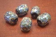 5 Pcs Tube Abalone Shell Mosaic Beads 1 1/4"