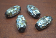 4 Pcs Tube Mother of Pearl Shell Mosaic Beads 1 1/4"