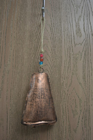 Handmade Heart Rusty Metal Iron Bell Hanger 7"