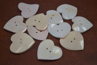 Pink Conch Concho Shell Heart Sewing Button 1 3/8"