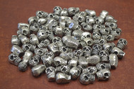 250 Pcs Skull Silver Tone Alloy Charms