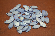 50 Pcs Dyed Blue Flat Blank Shell Charms