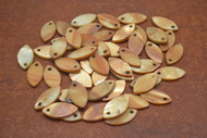 50 Pcs Dyed Brown Flat Blank Shell Charms