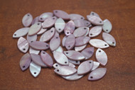 50 Pcs Dyed Purple Flat Blank Shell Charms