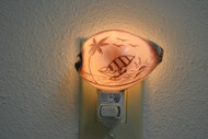 Purple Cowrie Surfer Beach Seashell Nightlight