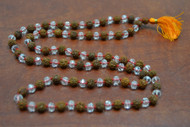 Copy of Rudraksh With Crystal Facted Japa Mala Rosary Prayer Beads 6mm