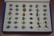 36 Pcs Assort Stainless Steel Color Mood Changed Adjustable Rings
