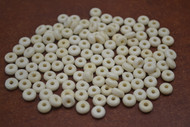 White Round Plain Bone Beads 6mm
