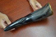 Carved Black Eagle Buffalo Horn Cup