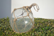 Clear White Reproduction Glass Float Fishing Ball 12"