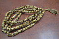 108 Brown Tibetan Buddhish Buffalo Skull Bone Mala Prayer Beads 1/2"