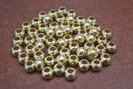 60 Pcs Round Brass Metal Loose Spacer Beads 8mm