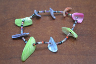 Handmade Multi Color Shell Beaded Charm Bracelet