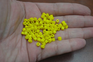 1000 Pcs Yellow Glass Tube Beading Beads 4mm