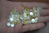 100 Pcs Round Golden Mother of Pearl Blank Shell Charms 8mm