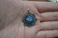 Turkish Evil Eye Agate Gemstone Silver Plated Pendant