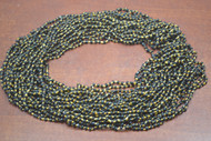 12 Necklaces Black & Yellow Glass Seed Beading Love Beads 60"