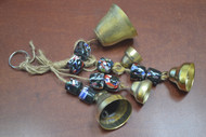 5 Pcs Handmade Rusty Gold Plated Bell Hanger