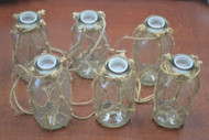 6 Pcs Clear Glass Bottle Mini Seashell Beach Decor