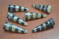 Buffalo Horn Stripe Toggle Buttons 2"