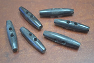 Buffalo Horn Black Toggle Buttons 2"
