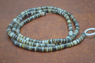 200 Pcs Black Lip Shell Heishi Bead Charm Strand 24"