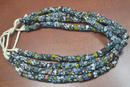 4 Strands Handmade Black Africa Old Glass Beading Beads
