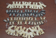 100 Pcs Assort Brown Fish Buffalo Bone Fish Pendant Charms 1 1/4"