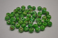 Dyed Green Buffalo Bone Round Beads 8mm