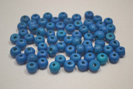 Dyed Round Blue Buffalo Bone Bead 6mm