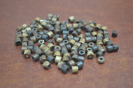 Dark Brown Tube Buffalo Bone Beads 4mm