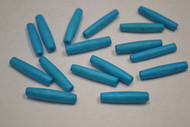 Dyed Turquoise Buffalo Bone Tube Beads 1"