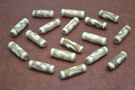 Brown Wavy Buffalo Bone Tube Beads 1"