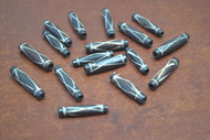 Brown Stripe Buffalo Bone Tube Beads 1"